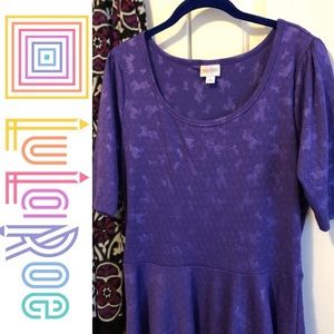 🦄LulaRoe - Purple Unicorn Print Nicole